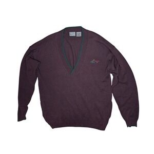 Greg Norman Reebok Collection V-Neck Sweater Mens XXL Purple Golf Pullover
